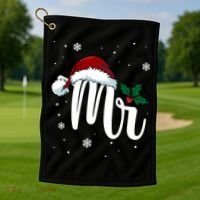 Mr. Claus Matching Family Christmas Golf Towel thumb 1