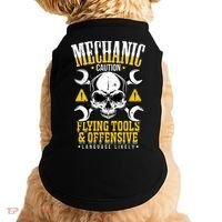 Mechanic Caution Message Funny Auto Mechanic Doggie Tank thumb 0