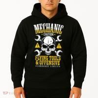 Mechanic Caution Message Funny Auto Mechanic Hoodie thumb 2