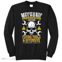 Mechanic Caution Message Funny Auto Mechanic Sweatshirt thumb 0