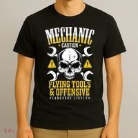 Mechanic Caution Message Funny Auto Mechanic T-Shirt thumb 3