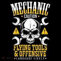Mechanic Caution Message Funny Auto Mechanic Bucket Hat thumb 4