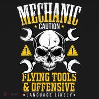 Mechanic Caution Message Funny Auto Mechanic Pajama Set thumb 2