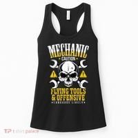 Mechanic Caution Message Funny Auto Mechanic Women's Tank Top thumb 0