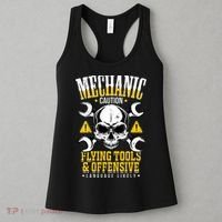 Mechanic Caution Message Funny Auto Mechanic Women's Tank Top thumb 3