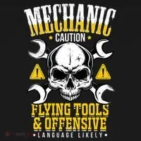 Mechanic Caution Message Funny Auto Mechanic Women's T-Shirt thumb 6