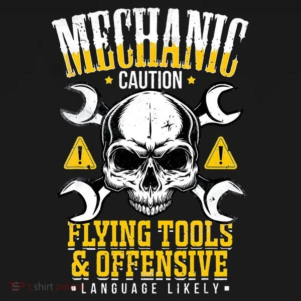 Mechanic Caution Message Funny Auto Mechanic Women's T-Shirt