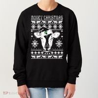 Mooey Christmas Michigan State Farmer Ugle Animals Cow Women's Sweatshirt thumb 0