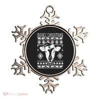 Mooey Christmas Michigan State Farmer Ugle Animals Cow Ornament thumb 0