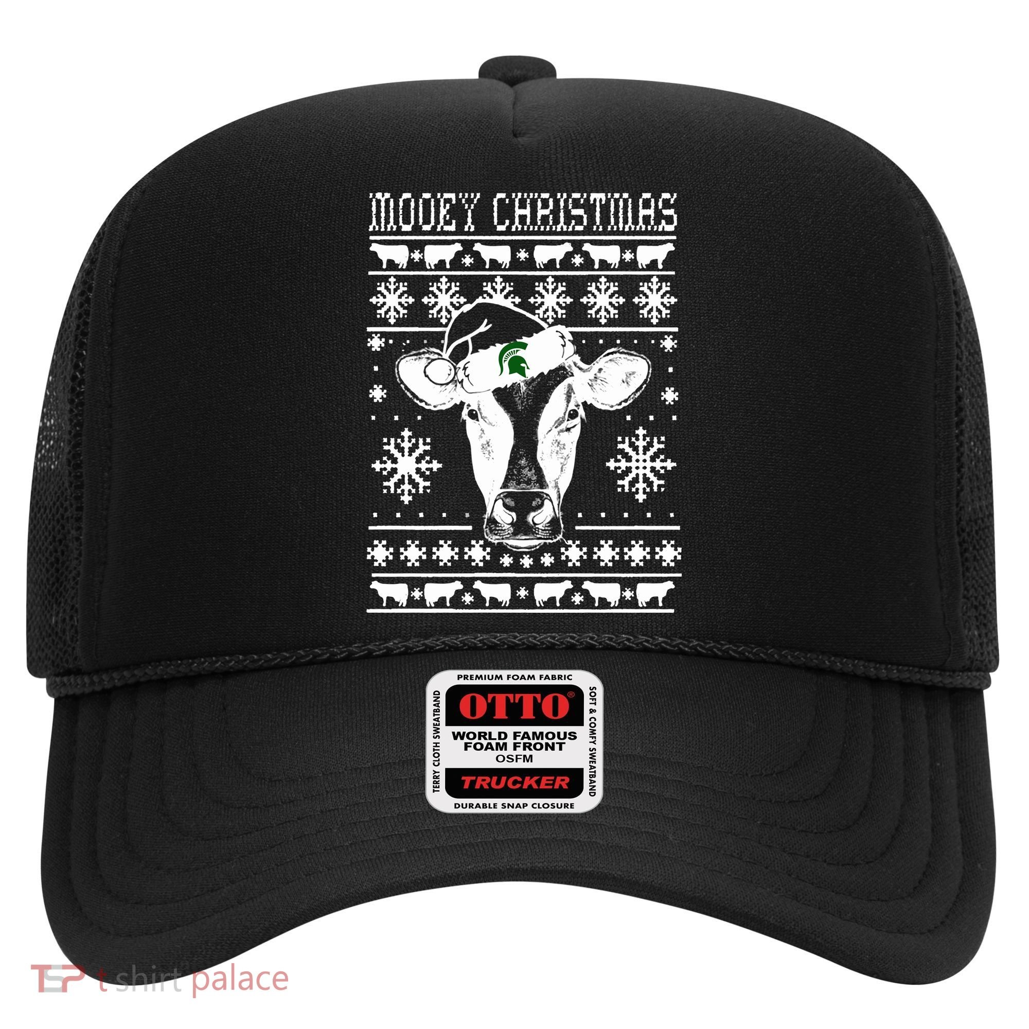 Mooey Christmas Michigan State Farmer Ugle Animals Cow Hat