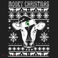Mooey Christmas Michigan State Farmer Ugle Animals Cow Golf Towel thumb 3