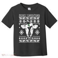 Mooey Christmas Michigan State Farmer Ugle Animals Cow Toddler T-Shirt thumb 0