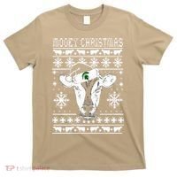 Mooey Christmas Michigan State Farmer Ugle Animals Cow T-Shirt thumb 0