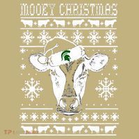 Mooey Christmas Michigan State Farmer Ugle Animals Cow T-Shirt thumb 7