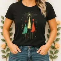 Mid Century Modern Christmas Women's T-Shirt thumb 2