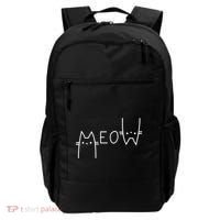 Meow Cat Meow Kitty Funny Cats Mom And Cat Dad Gift Backpack thumb 0