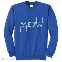 Meow Cat Meow Kitty Funny Cats Mom And Cat Dad Gift Sweatshirt thumb 0