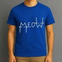 Meow Cat Meow Kitty Funny Cats Mom And Cat Dad Gift T-Shirt thumb 3