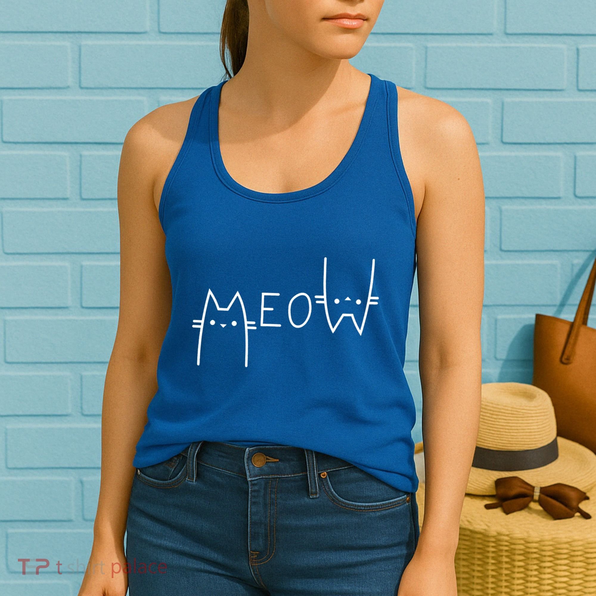 Meow Cat Meow Kitty Funny Cats Mom And Cat Dad Gift Women's Tank Top
