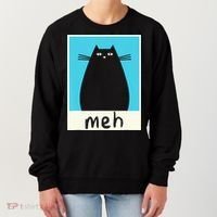 Meh Cat Meow Kitty Cat Lover Japanese Cat Kawaii Anime Women's Sweatshirt thumb 0