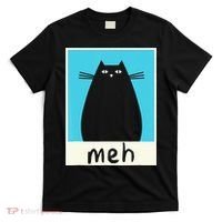 Meh Cat Meow Kitty Cat Lover Japanese Cat Kawaii Anime T-Shirt thumb 0