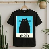 Meh Cat Meow Kitty Cat Lover Japanese Cat Kawaii Anime T-Shirt thumb 2