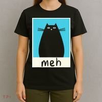 Meh Cat Meow Kitty Cat Lover Japanese Cat Kawaii Anime T-Shirt thumb 4