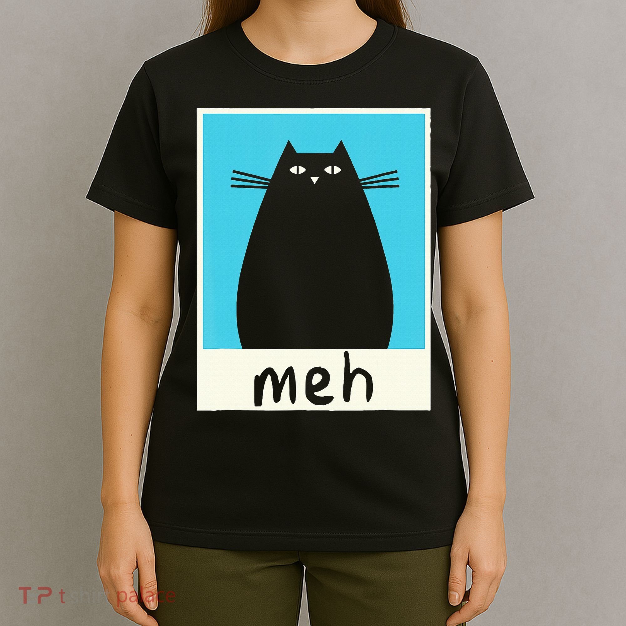 Meh Cat Meow Kitty Cat Lover Japanese Cat Kawaii Anime T-Shirt
