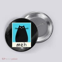 Meh Cat Meow Kitty Cat Lover Japanese Cat Kawaii Anime Button thumb 0