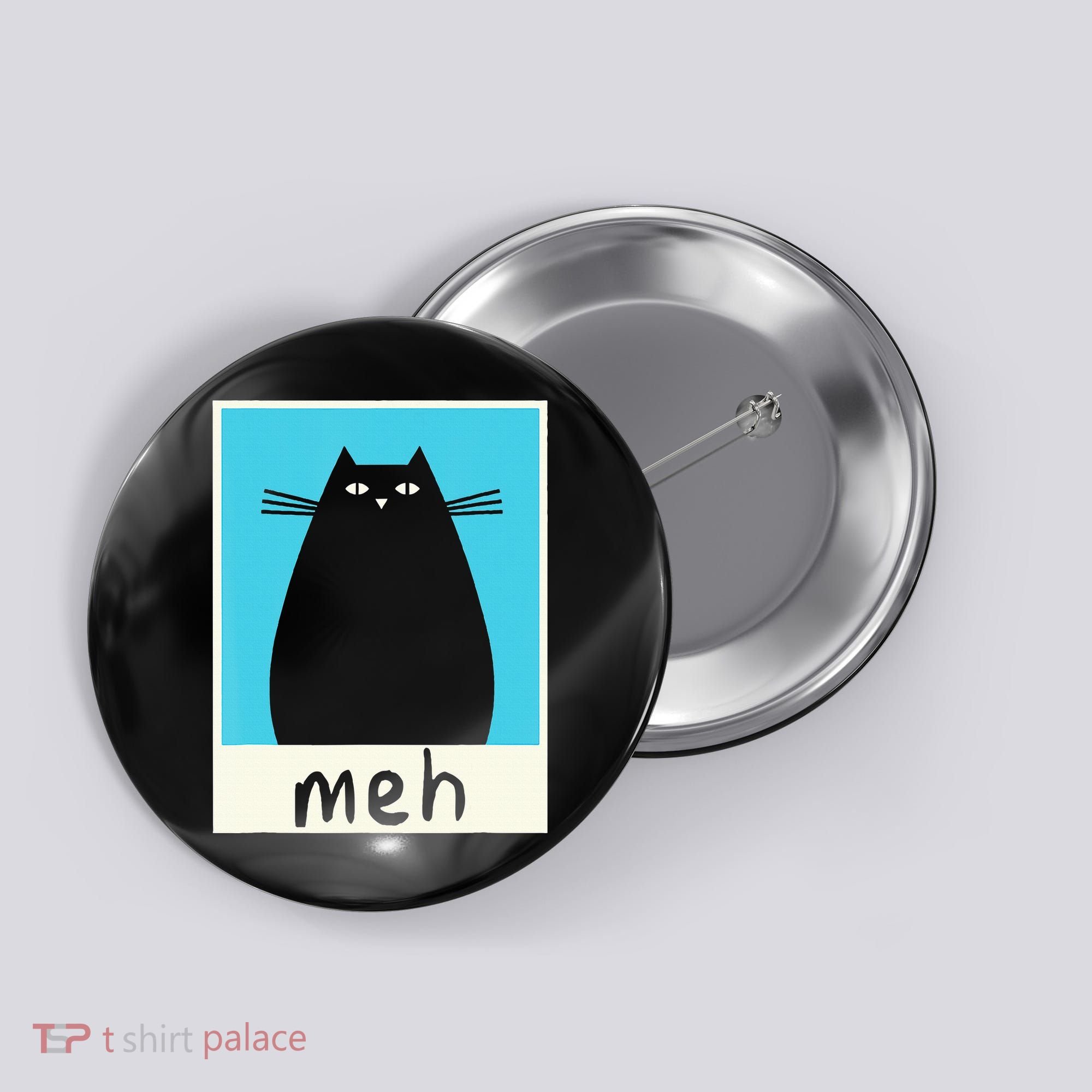 Meh Cat Meow Kitty Cat Lover Japanese Cat Kawaii Anime Button
