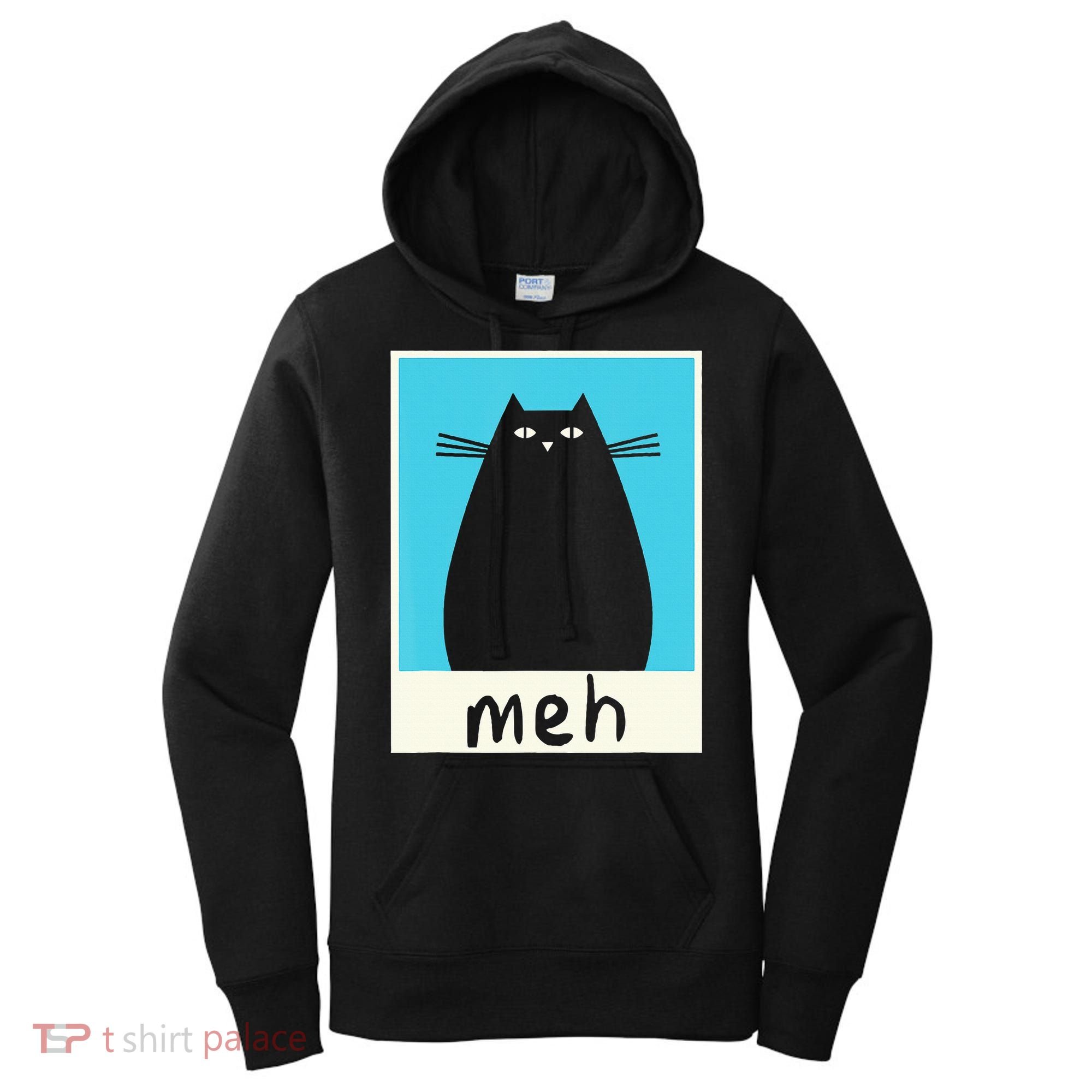 Meh Cat Meow Kitty Cat Lover Japanese Cat Kawaii Anime Women's Hoodie