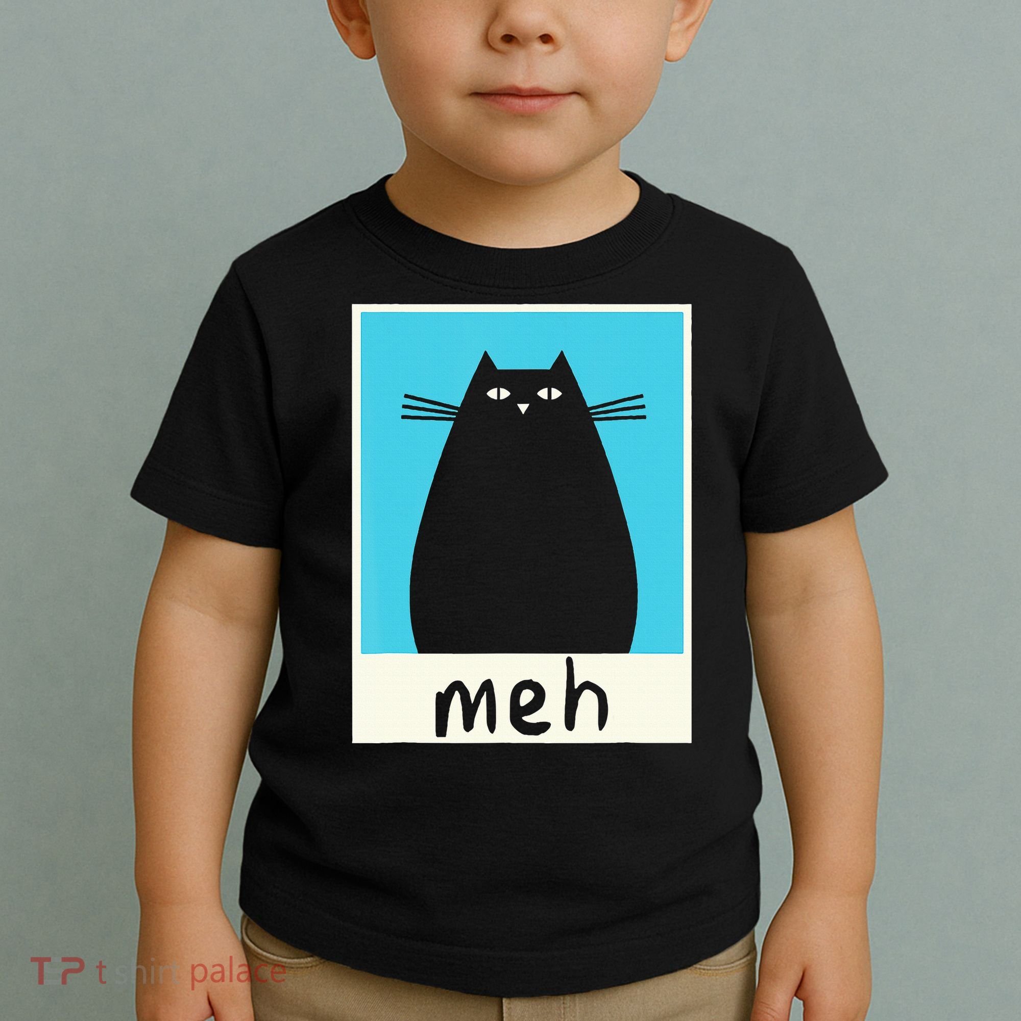 Meh Cat Meow Kitty Cat Lover Japanese Cat Kawaii Anime Toddler T-Shirt