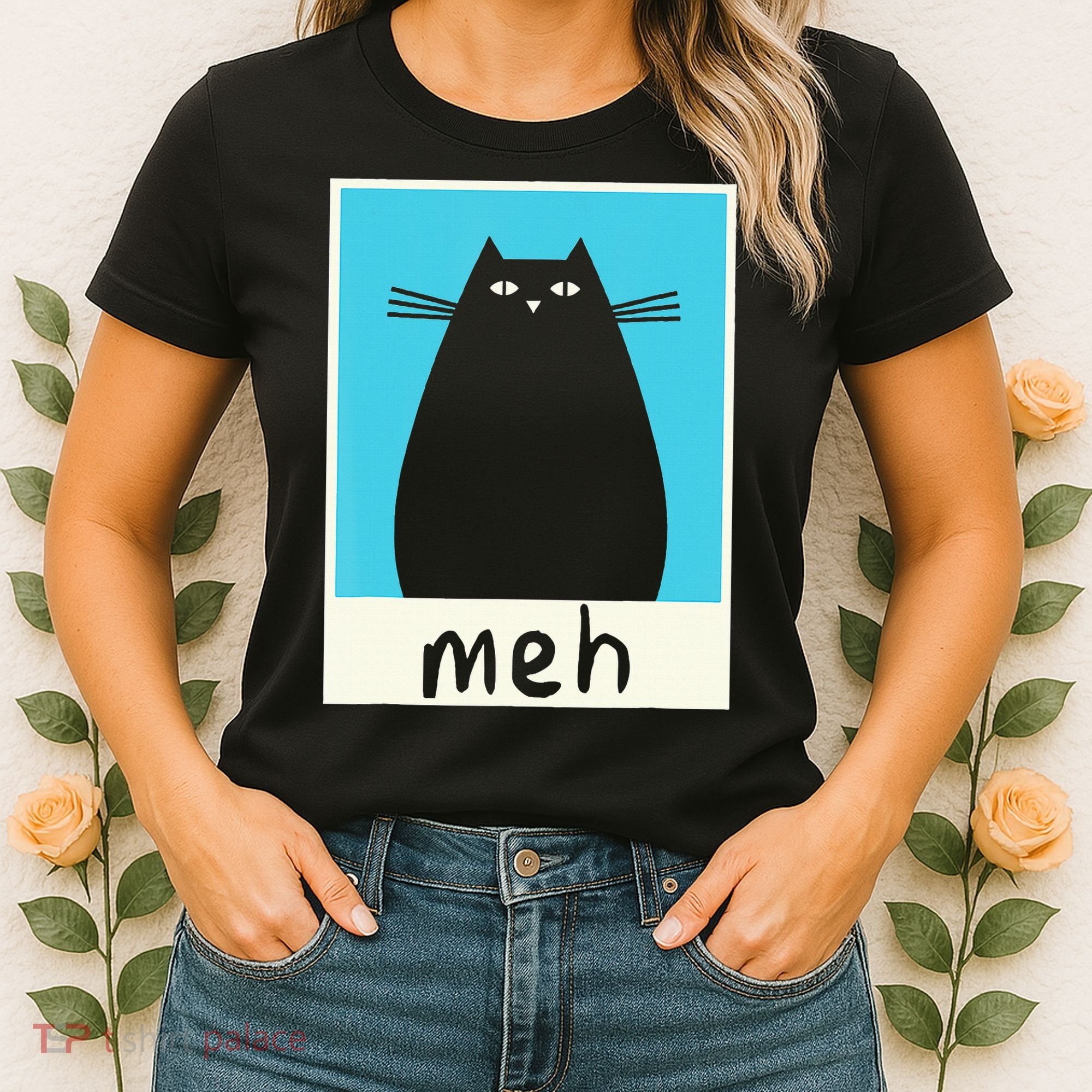 Meh Cat Meow Kitty Cat Lover Japanese Cat Kawaii Anime Women's T-Shirt