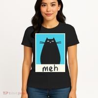 Meh Cat Meow Kitty Cat Lover Japanese Cat Kawaii Anime Women's T-Shirt thumb 4
