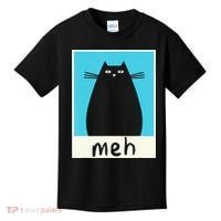 Meh Cat Meow Kitty Cat Lover Japanese Cat Kawaii Anime Kids T-Shirt thumb 0