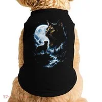 Mythical Cat Moonlight Adventure Night Sky Doggie Tank thumb 0