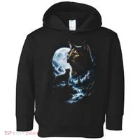 Mythical Cat Moonlight Adventure Night Sky Toddler Hoodie thumb 0