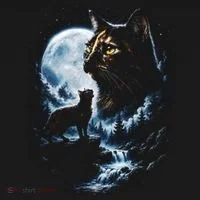 Mythical Cat Moonlight Adventure Night Sky Toddler Hoodie thumb 2