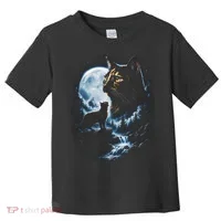 Mythical Cat Moonlight Adventure Night Sky Toddler T-Shirt thumb 0