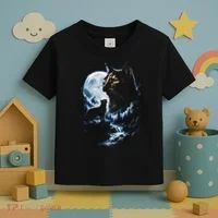 Mythical Cat Moonlight Adventure Night Sky Toddler T-Shirt thumb 3