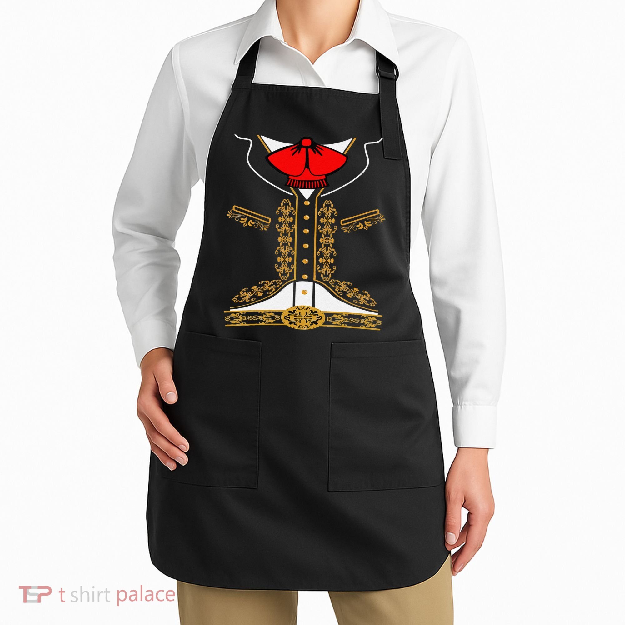 Mariachi Charro Mexican Costume For Cinco De Mayo Halloween Apron
