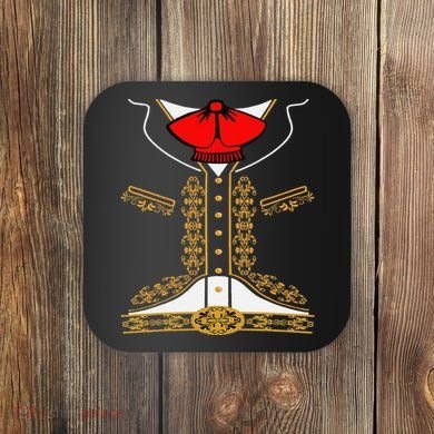 Mariachi Charro Mexican Costume For Cinco De Mayo Halloween Coaster