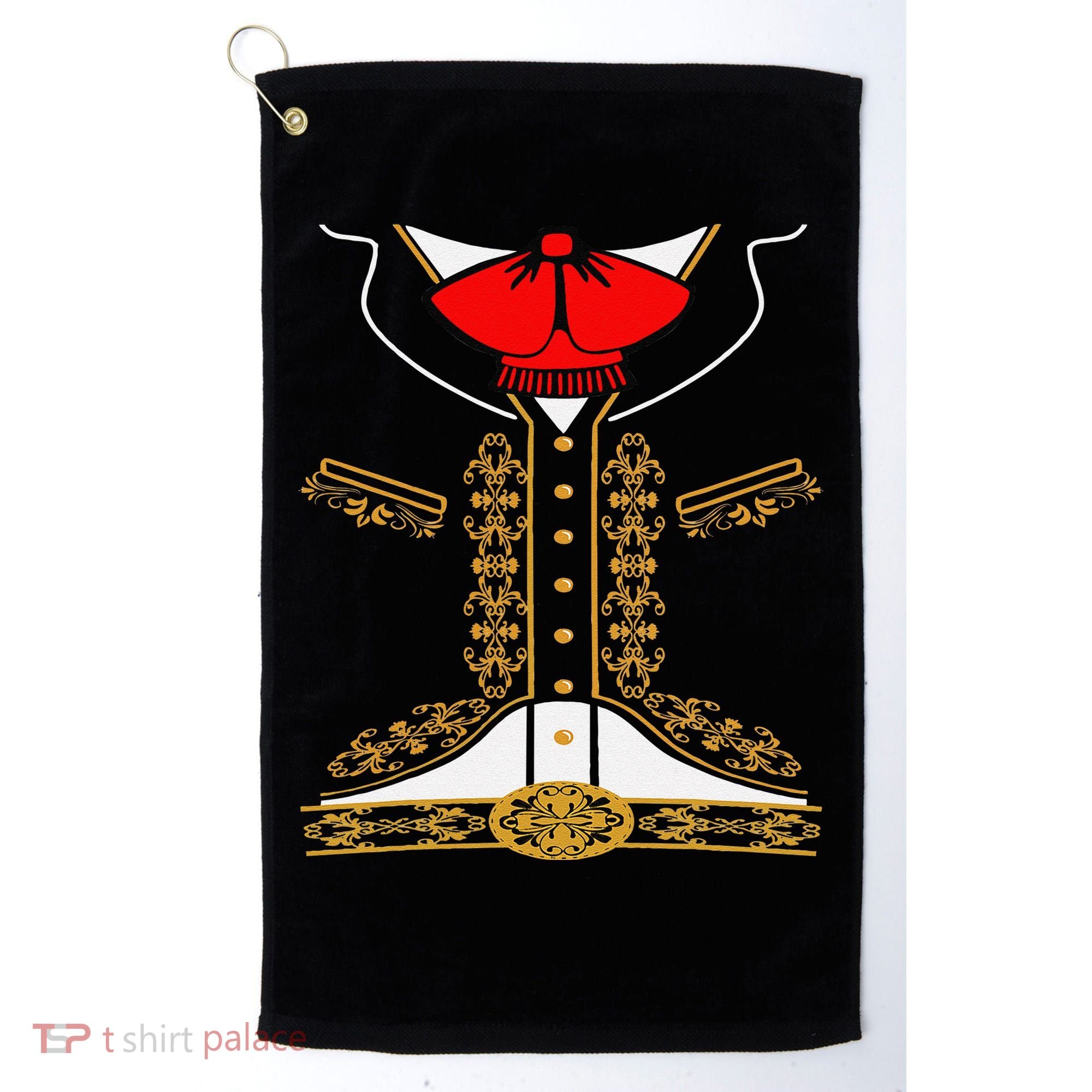Mariachi Charro Mexican Costume For Cinco De Mayo Halloween Golf Towel