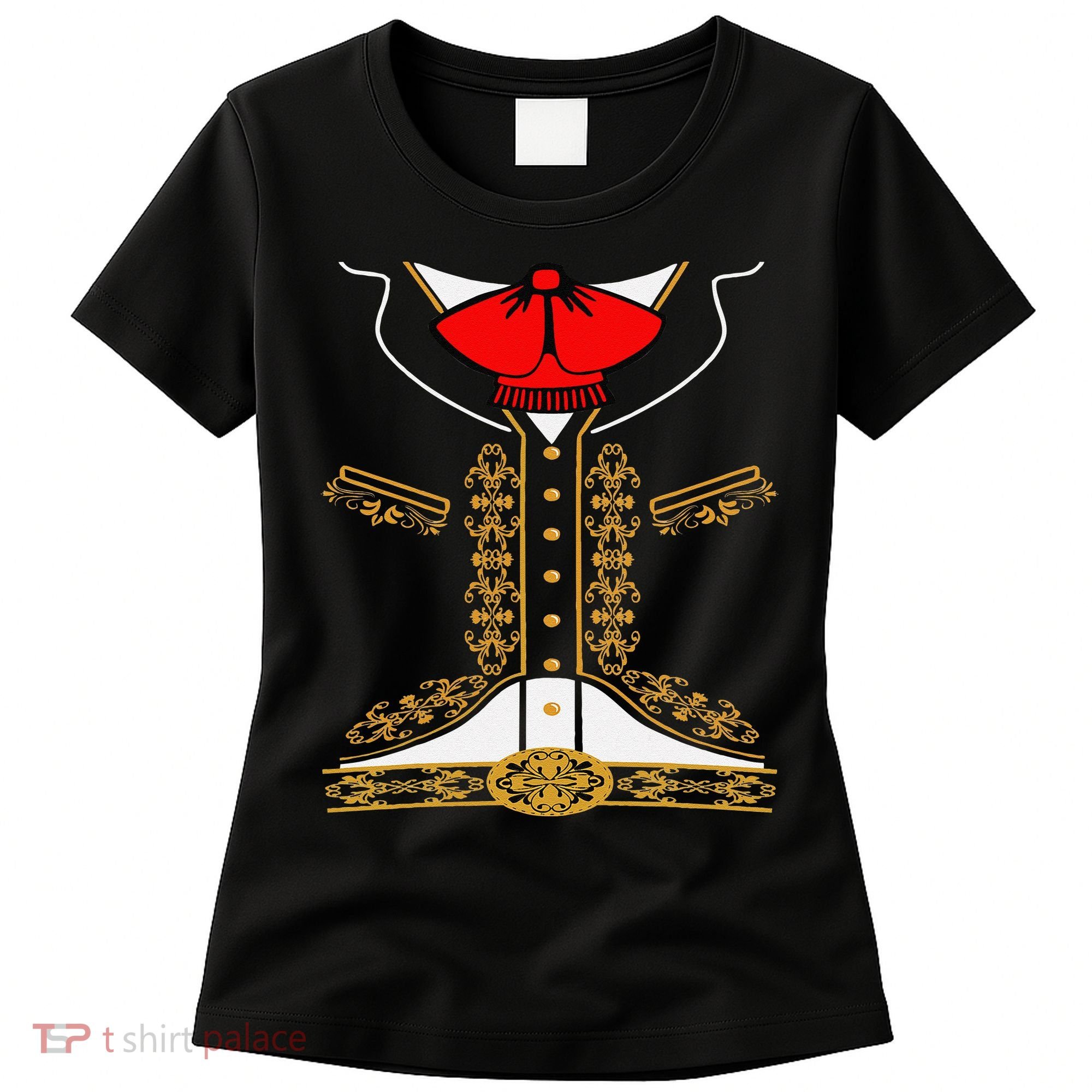 Mariachi Charro Mexican Costume For Cinco De Mayo Halloween Women's T-Shirt