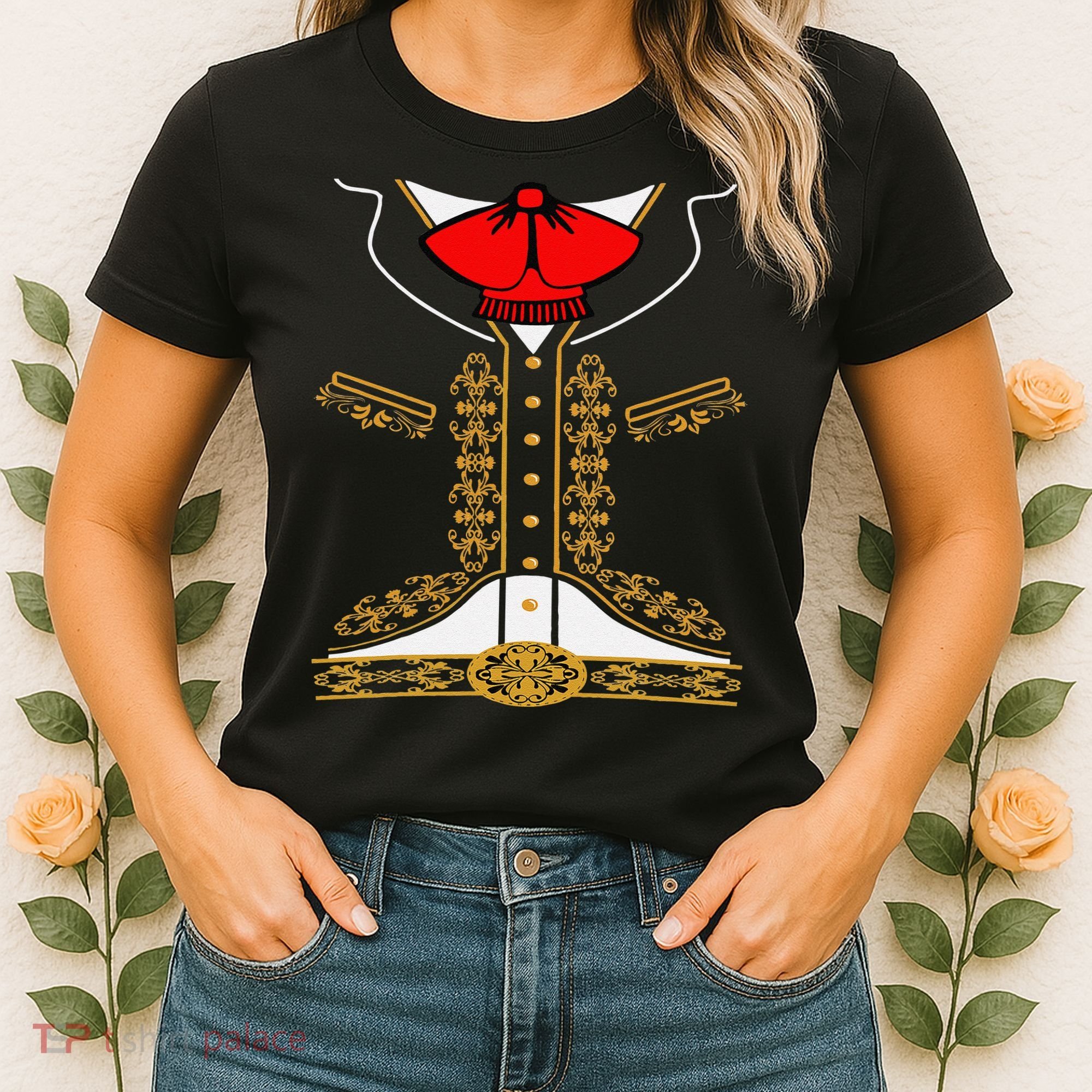 Mariachi Charro Mexican Costume For Cinco De Mayo Halloween Women's T-Shirt