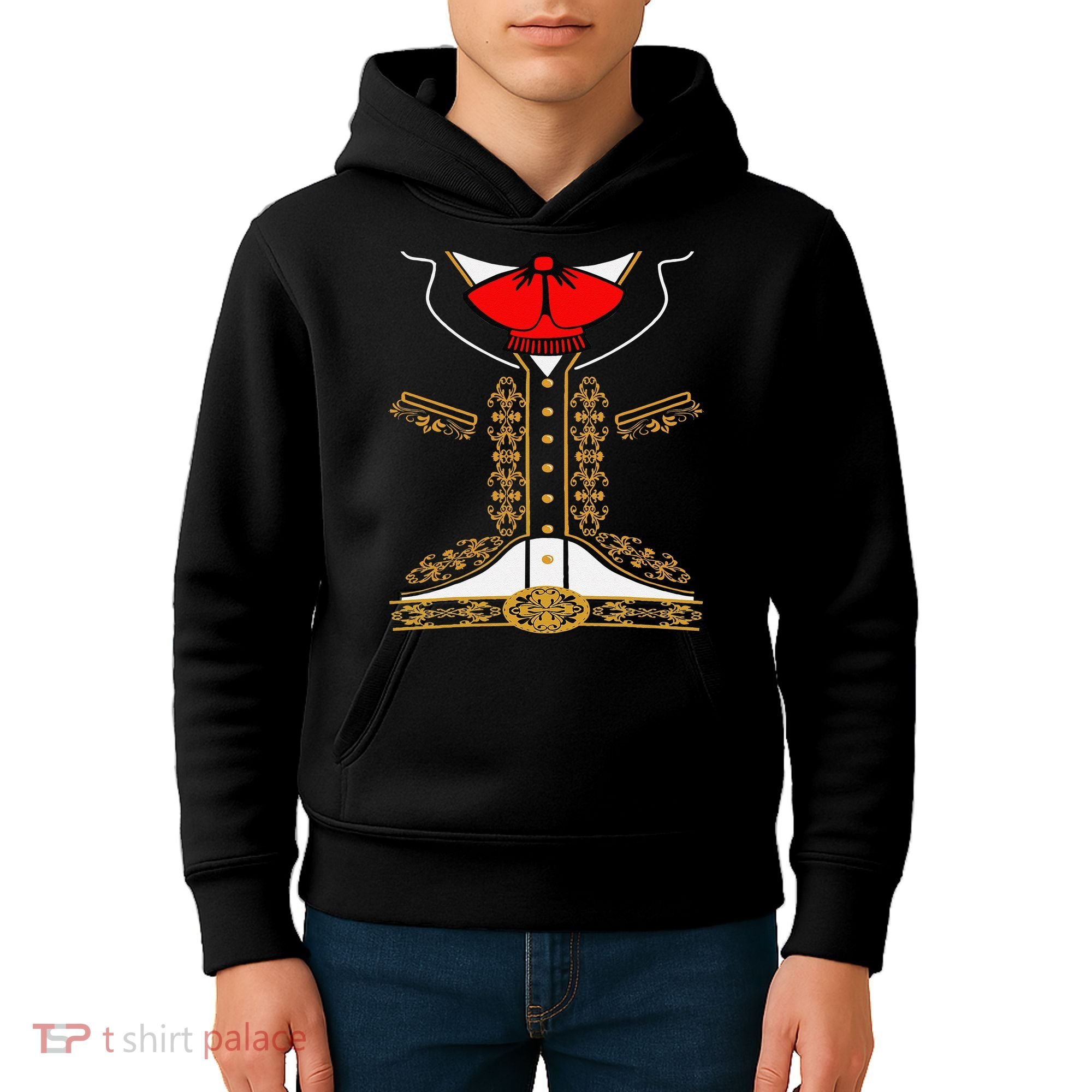 Mariachi Charro Mexican Costume For Cinco De Mayo Halloween Kids Hoodie
