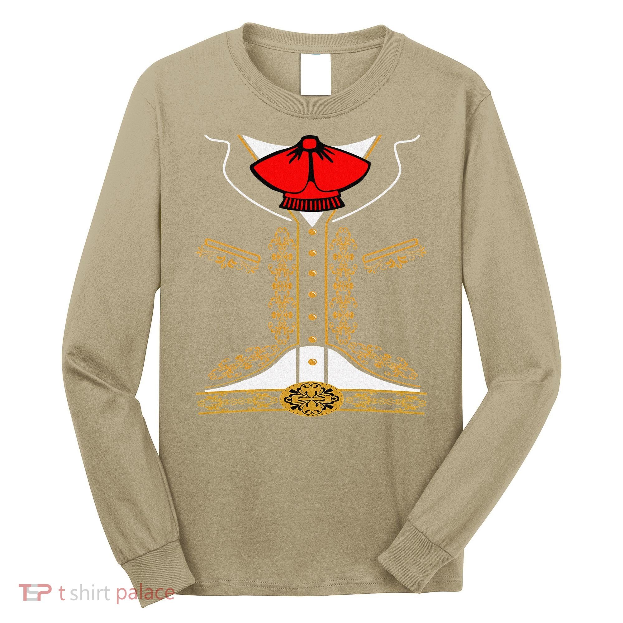 Mariachi Charro Mexican Costume For Cinco De Mayo Halloween Long Sleeve Shirt