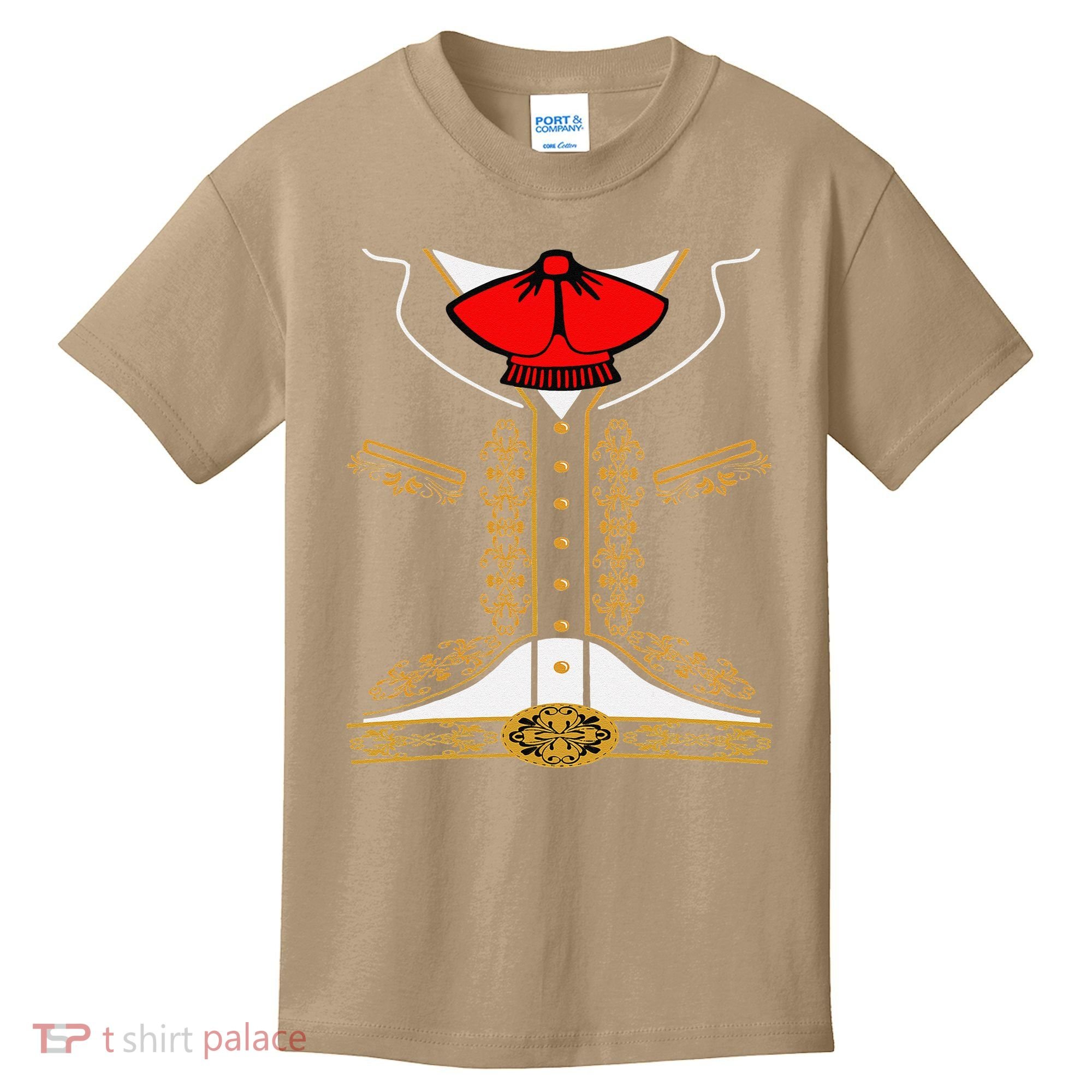 Mariachi Charro Mexican Costume For Cinco De Mayo Halloween Kids T-Shirt