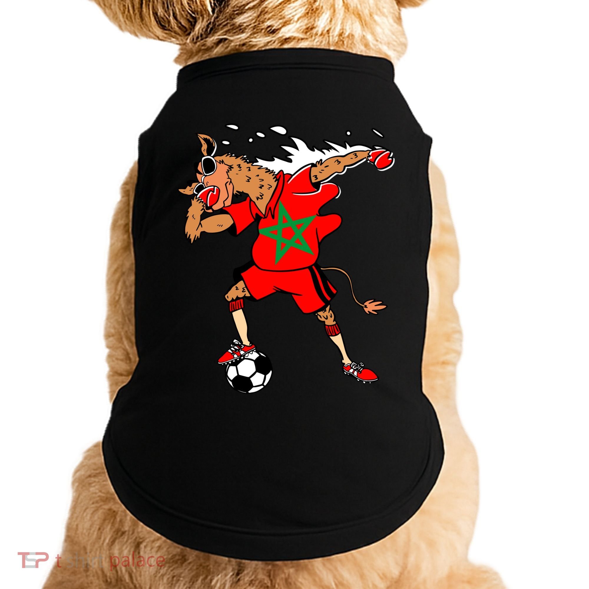 Moroccan Camel Morocco Flag Soccer Rabat Football Player Great Gift Doggie Tank