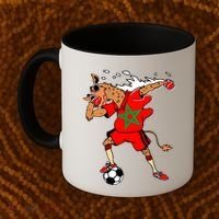 Moroccan Camel Morocco Flag Soccer Rabat Football Player Great Gift Coffee Mug thumb 2